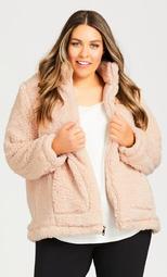 Sketchers Cozy Fleece Reversible Jacket - pink