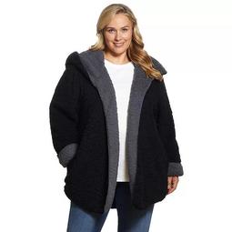 Women's Weathercast Reversible Fleece Open-Front Hoodie