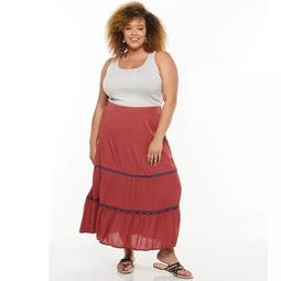 Plus Size Now + Gen by Sonoma Goods For Life® Tiered Gauze Skirt