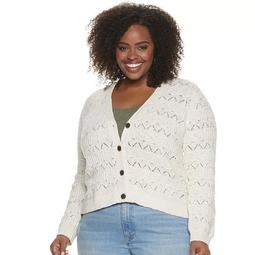 Plus Size Sonoma Goods For Life® Button V-Neck Cardigan