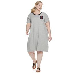 Plus Size Chaps Short Sleeve T-Shirt Dress