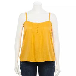 Plus Size Sonoma Goods For Life® Strappy Linen Tank