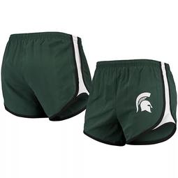 Women's Green/White Michigan State Spartans Elite Shorts