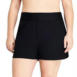 Plus Size Lands' End Quick Dry Thigh-Minimizer With Panty Short Swim Board Shorts