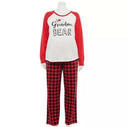 Plus Size Jammies For Your Families® Cool Bear Top & Pants Pajama Set by Cuddl Duds