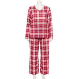 Plus Size Croft & Barrow® Long Sleeve Pajama Shirt & Pajama Pants Set