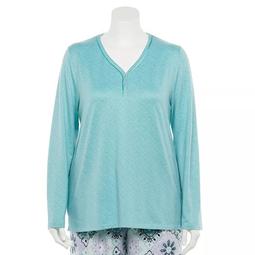 Plus Size Croft & Barrow® Whisperluxe Henley Pajama Top