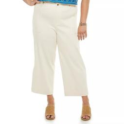 Plus Size Now + Gen by Sonoma Goods For Life® Wide Leg Crop Pants