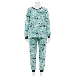 Plus Size Jammies For Your Families® Sleigh All Day Top & Bottoms Pajama Set