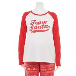 Jammies For Your Families® Plus Size Team Santa Pajama Top