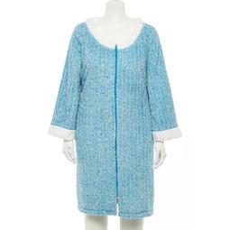 Plus Size Croft & Barrow® Pile Knit Zip-Front Robe
