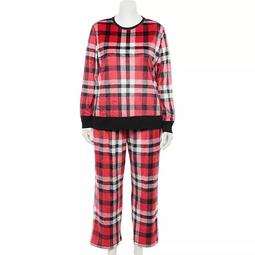 Plus Size Croft & Barrow® Velour Pajama Top & Pajama Pants Set
