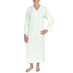 Plus Size Miss Elaine Essentials Brushed Honeycomb Long Nightgown