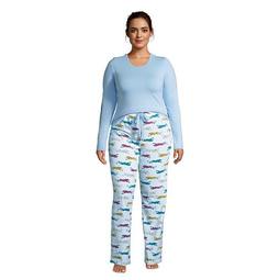 Plus Size Lands' End Knit Pajama Top & Pajama Pants Set