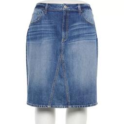 Juniors' Plus Size SO® Yoke Front Midi Skirt