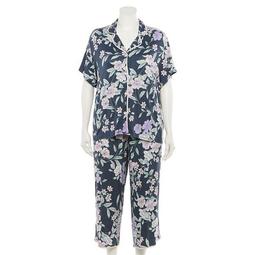 Plus Size Apt. 9® Short Sleeve Pajama Shirt & Pajama Pants Set