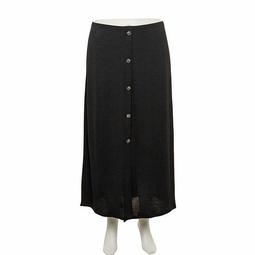 Juniors' Plus Size Lily Rose Button Front Hacci Midi Skirt