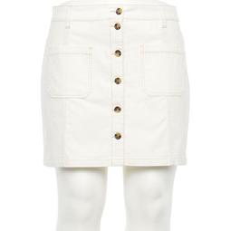 Juniors' Plus Size SO® Button Front Corduroy Skirt