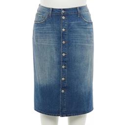 Juniors' Plus Size SO® Button Front Midi Skirt