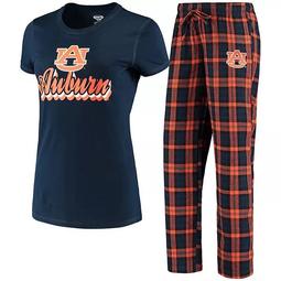 Women's Concepts Sport Navy/Orange Auburn Tigers Ethos T-Shirt & Pants Sleep Set