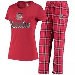 Women's Concepts Sport Garnet/Black South Carolina Gamecocks Ethos T-Shirt & Pants Sleep Set
