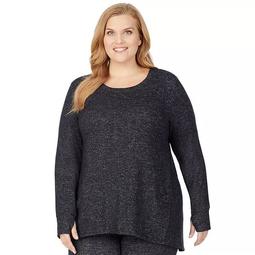 Plus Size Cuddl Duds® Soft Knit Long Sleeve Tunic Top
