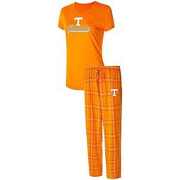 Women's Concepts Sport Orange/White Tennessee Volunteers Ethos T-Shirt & Pants Sleep Set