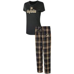 Women's Concepts Sport Black/Gold Army Black Knights Ethos T-Shirt & Pants Sleep Set