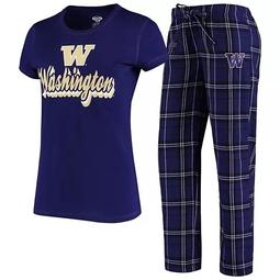 Women's Concepts Sport Purple/Black Washington Huskies Ethos T-Shirt & Pants Sleep Set