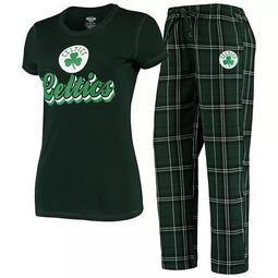Women's Concepts Sport Kelly Green/Black Boston Celtics Ethos T-Shirt & Pants Sleep Set