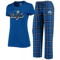 Women's Concepts Sport Blue/Black Orlando Magic Ethos T-Shirt & Pants Sleep Set
