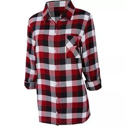 Women's Concepts Sport Red/Black Detroit Red Wings Breakout Plaid Nightshirt