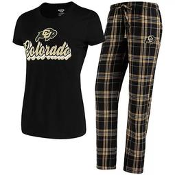 Women's Concepts Sport Black/Gold Colorado Buffaloes Ethos T-Shirt & Pants Sleep Set