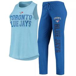 Women's Concepts Sport Royal/Heathered Powder Blue Toronto Blue Jays Satellite Muscle Tank Top & Pants Sleep Set