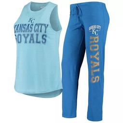 Women's Concepts Sport Royal/Heathered Light Blue Kansas City Royals Satellite Muscle Tank Top & Pants Sleep Set
