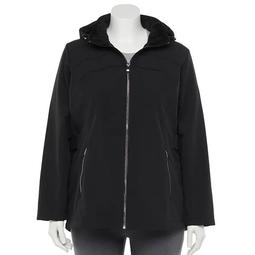 Plus Size ZeroXposur Hooded Water-Resistant Softshell Jacket