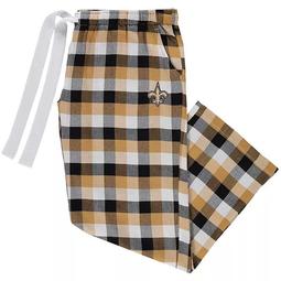 Women's Concepts Sport Black/Gold New Orleans Saints Plus Size Breakout Flannel Pants