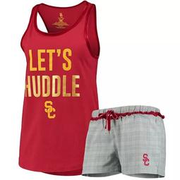 Women's Cardinal/Gray USC Trojans Natalie Tank Top & Shorts Sleep Set
