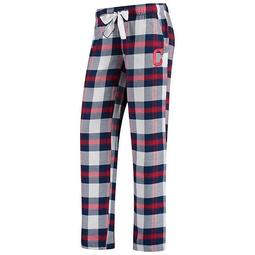 Women's Concepts Sport Navy/Red Cleveland Indians Headway Flannel Pants