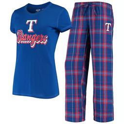 Women's Concepts Sport Royal Texas Rangers Ethos T-Shirt & Pants Set
