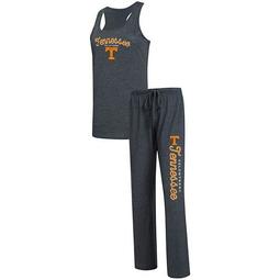 Women's Tennessee Volunteers Concepts Sport Heathered Charcoal Plus Size Essentials Topic Tank Top & Pants Sleep Set