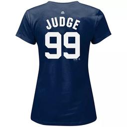 Plus Size Majestic New York Yankees Aaron Judge Name and Number Tee