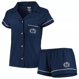 Women's Concepts Sport Navy Penn State Nittany Lions Fairway Jersey Knit Shirt & Shorts Sleep Set