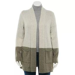 Plus Size Sonoma Goods For Life® Airy Open-Front Cardigan