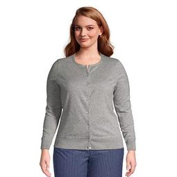 Plus Size Lands' End Supima Cotton Cardigan Sweater