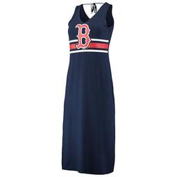 Women's G-III 4Her by Carl Banks Navy/Red Boston Red Sox Opening Day Maxi Dress