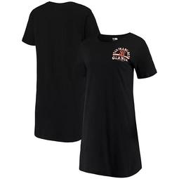 Women's 5th & Ocean by New Era Black San Francisco Giants Jersey T-Shirt Dress