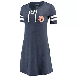 Women's Navy Auburn Tigers All-Star Lace-Up Tri-Blend Tee Dress