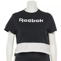 Plus Size Reebok Training Essentials Linear Logo Crop Tee