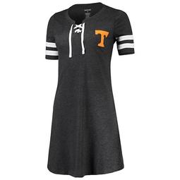 Women's Charcoal Tennessee Volunteers All-Star Lace-Up Tri-Blend Tee Dress